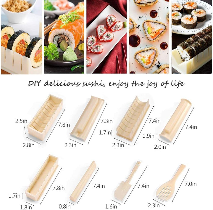 SKYSER Sushi Maker set, 12 Artikel Sushi Maker Kit für Anfänger zum selber machen, Kann als Sushi Te