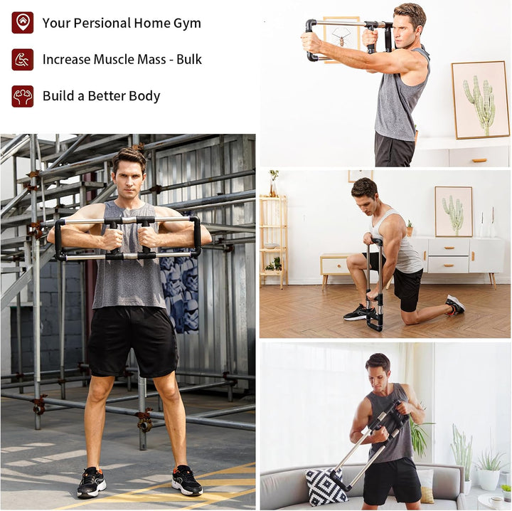 GOFITNESS Push Down Bar Brusttrainer Fitnessgerät für Zuhause - Krafttraining Sportgerät für Brustmu