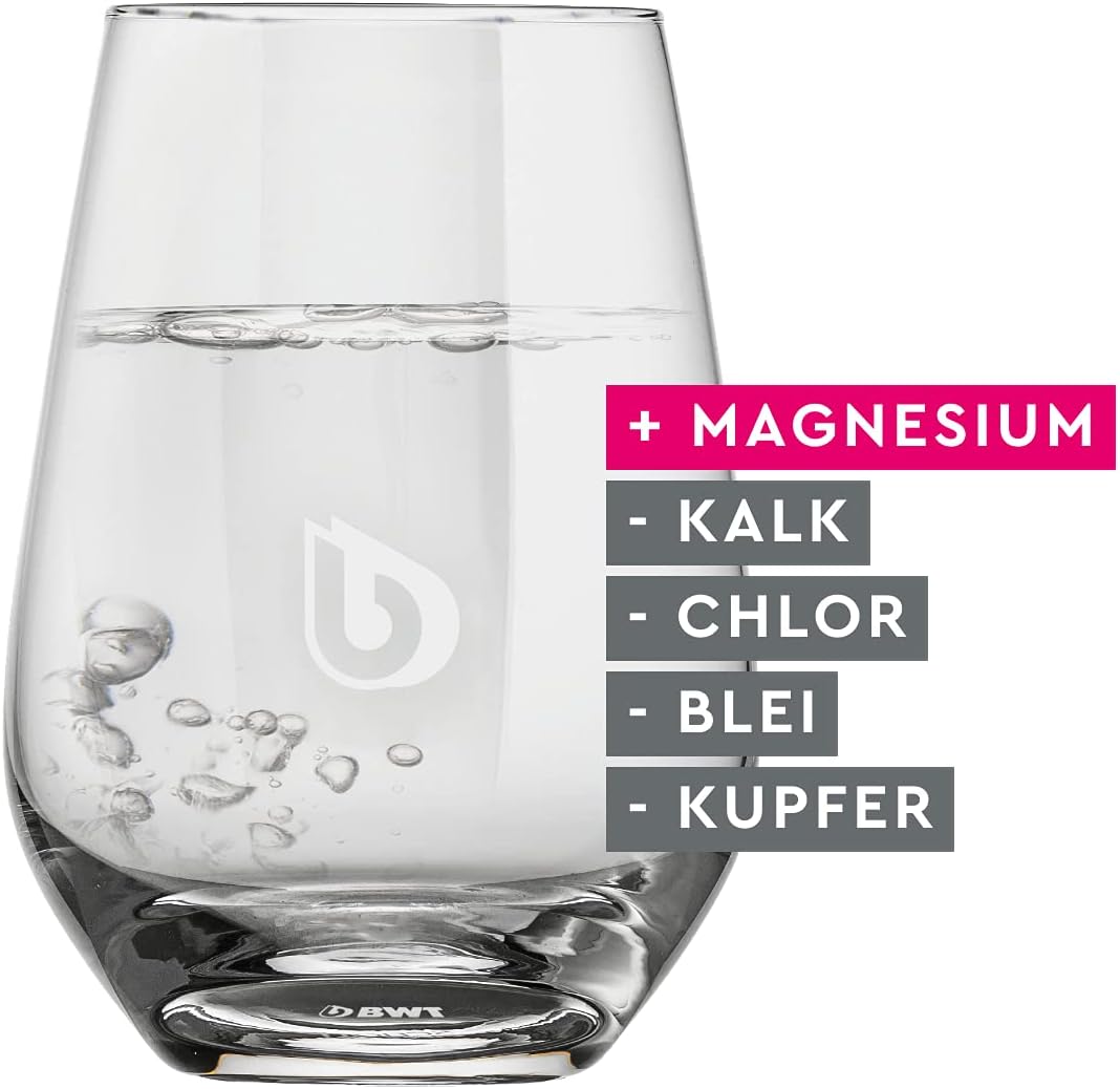 BWT - 814134 - Filterkartusche Magnesium Mineralized Water - 4 Stück im Set &amp; Tischwasserfilter Vida