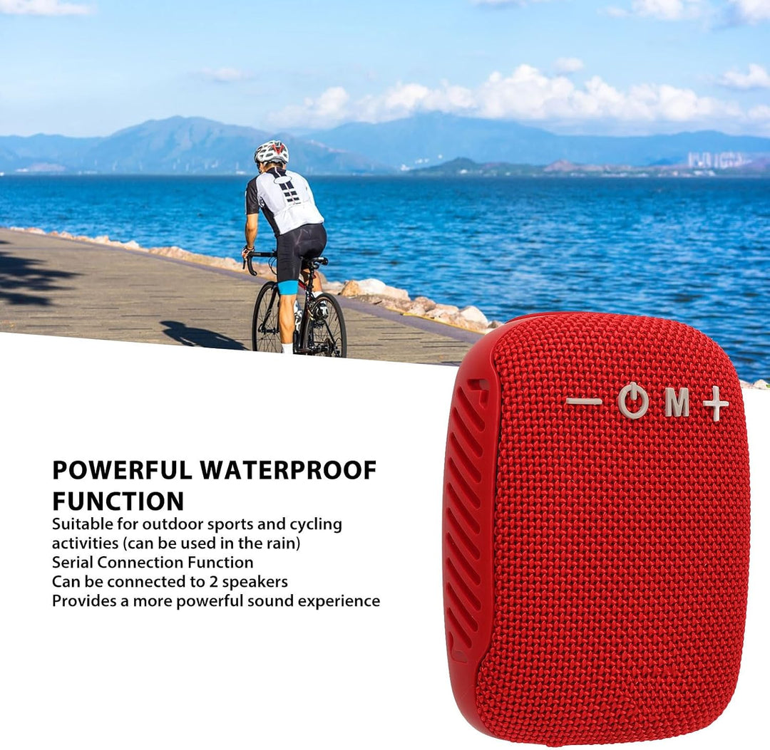 Bluetooth-Lautsprecher für Fahrrad, Wasserdichter Tragbarer -Aussenlautsprecher, Unterstützt Seriell