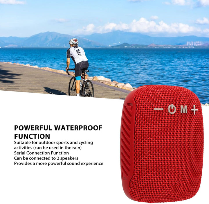 Bluetooth-Lautsprecher für Fahrrad, Wasserdichter Tragbarer -Aussenlautsprecher, Unterstützt Seriell