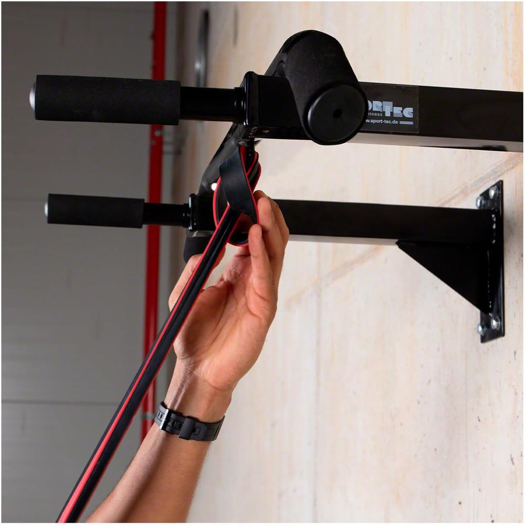 Sport-Tec Klimmzugstange zur Wandmontage, 4 Griffe Klimmzug für Wand Latzug