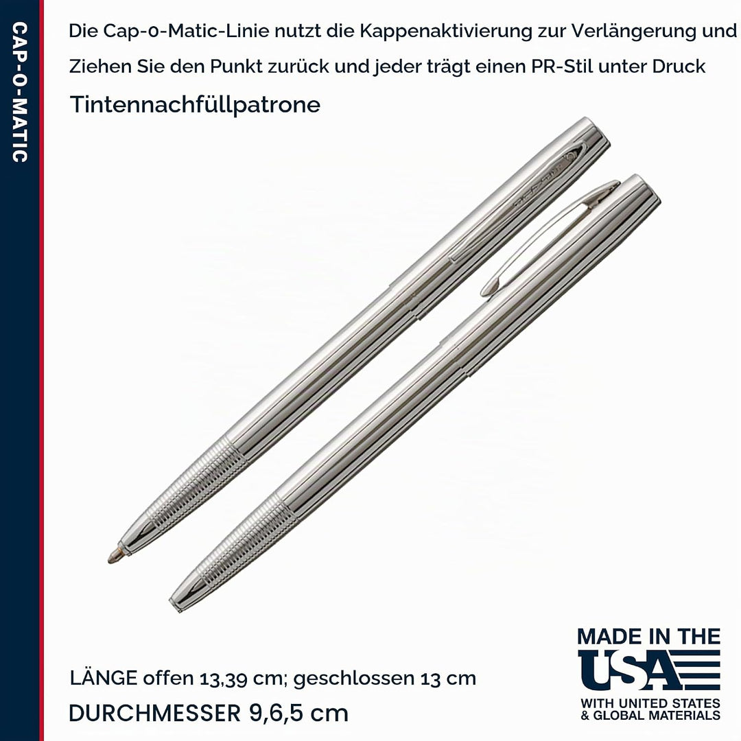 Fisher Space Pen M4 Gap O Matic – Kugelschreiber, einziehbar, in Geschenkbox schwarz, schwarz