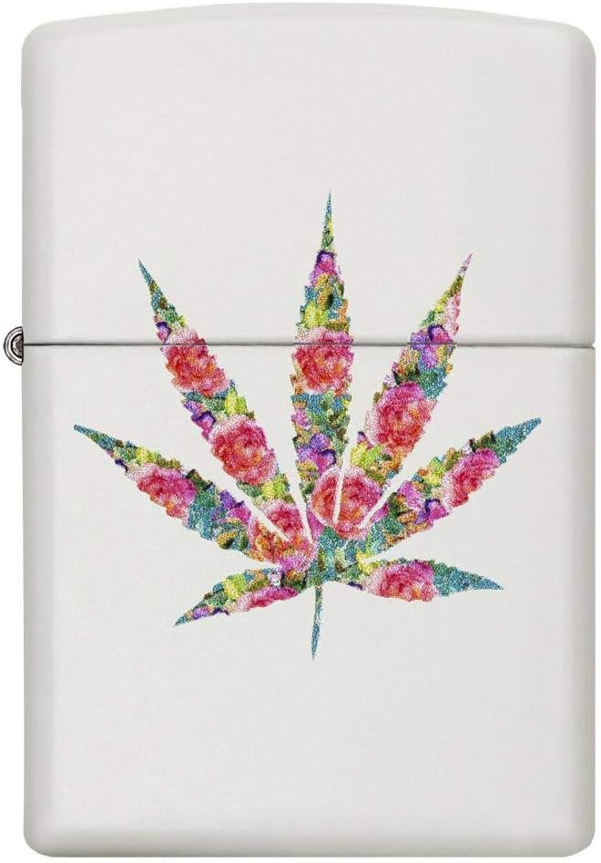 Zippo FLORAL Weed DESIGN-214-Zippo Collection 2019-60004288-46,95 €, Silber, smal