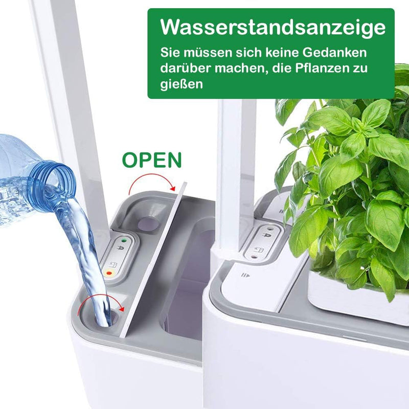 amzWOW Clizia Smart Garden - hydroponische anzuchtsysteme mit led pflanzenlampe - Automatisches Time