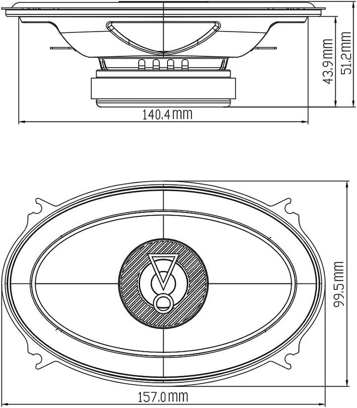 JBL Stage3 6427 2-Wege Auto Lautsprecher Set von Harman Kardon - 175 Watt ovale KFZ Autolautsprecher