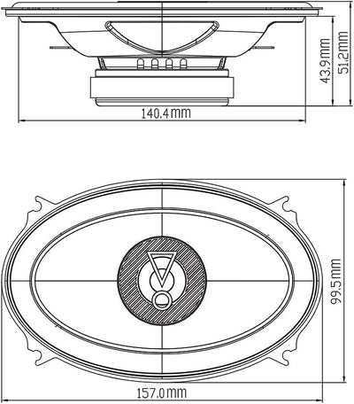 JBL Stage3 6427 2-Wege Auto Lautsprecher Set von Harman Kardon - 175 Watt ovale KFZ Autolautsprecher