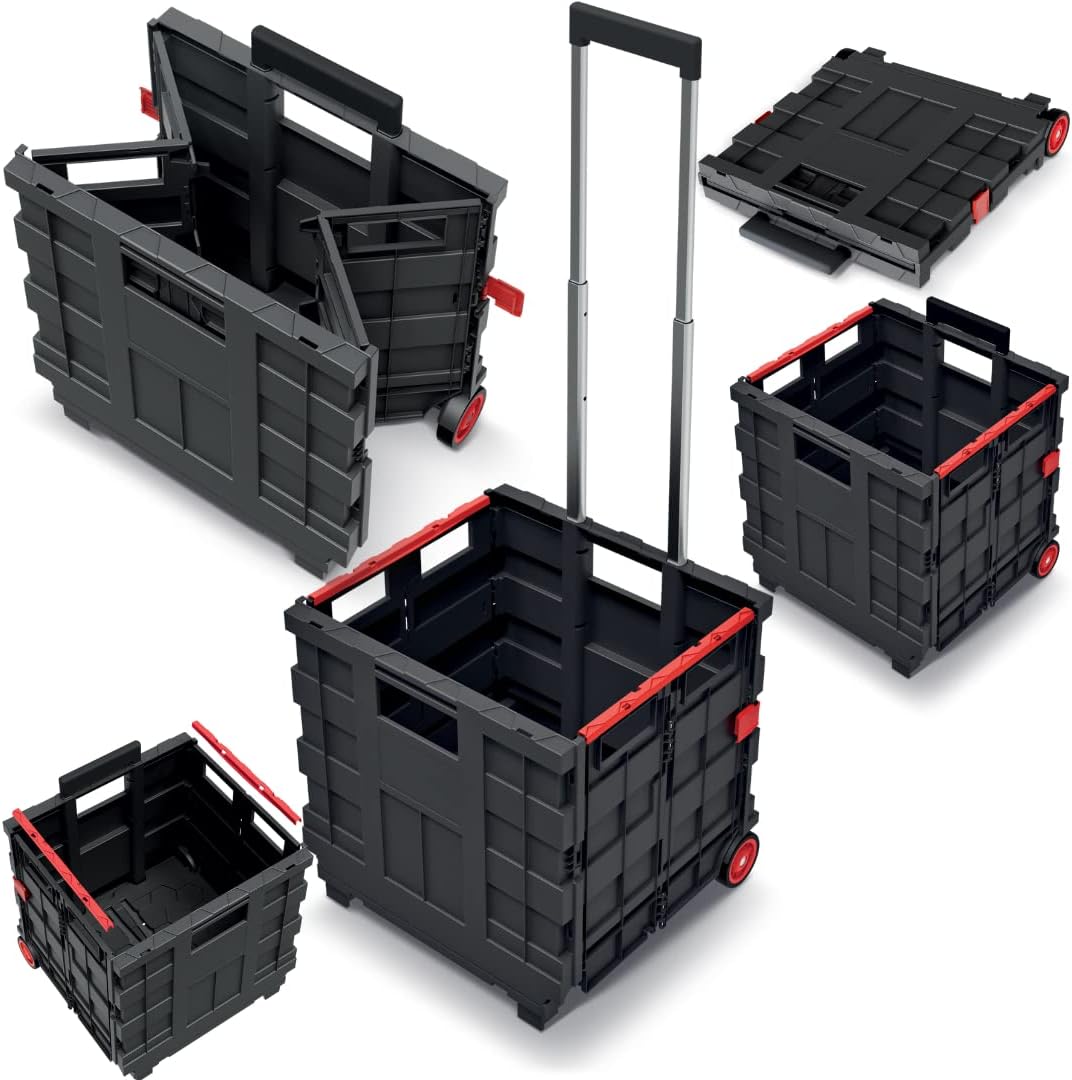 Einkaufstrolley Transportwagen klappbar Werkzeugkoffer Koffer Plattformwagen Transportbox Einkaufsko