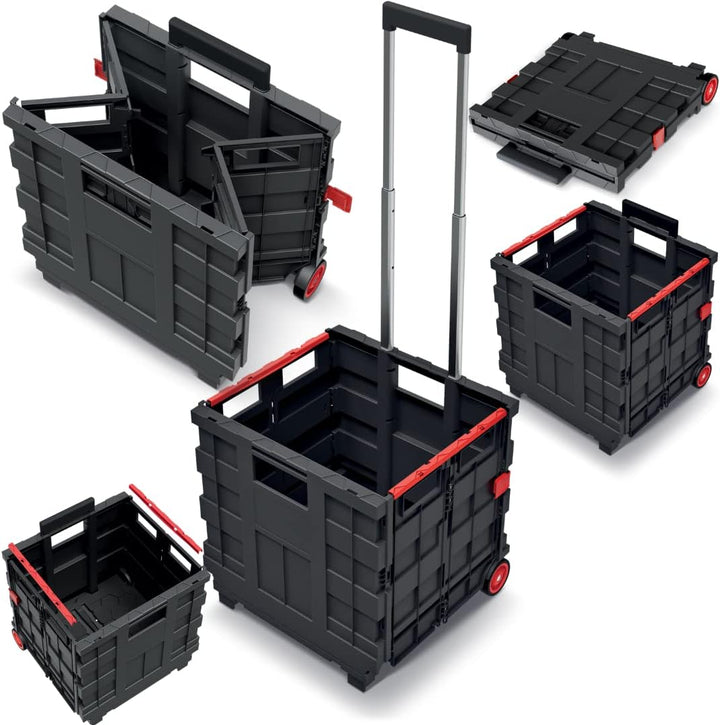 Einkaufstrolley Transportwagen klappbar Werkzeugkoffer Koffer Plattformwagen Transportbox Einkaufsko