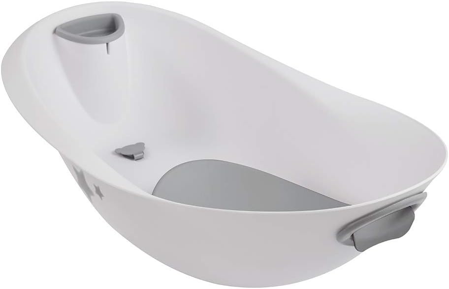 keeeper Stars Ergonomische Babywanne mit Softgriff, Stöpsel und anatomisch geformten Badesitz, Ab 0