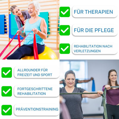 TheraBand Original Fitnessband – 2,5m Resistance Band für Ganzkörpertraining, Kraft & Flexibilität –