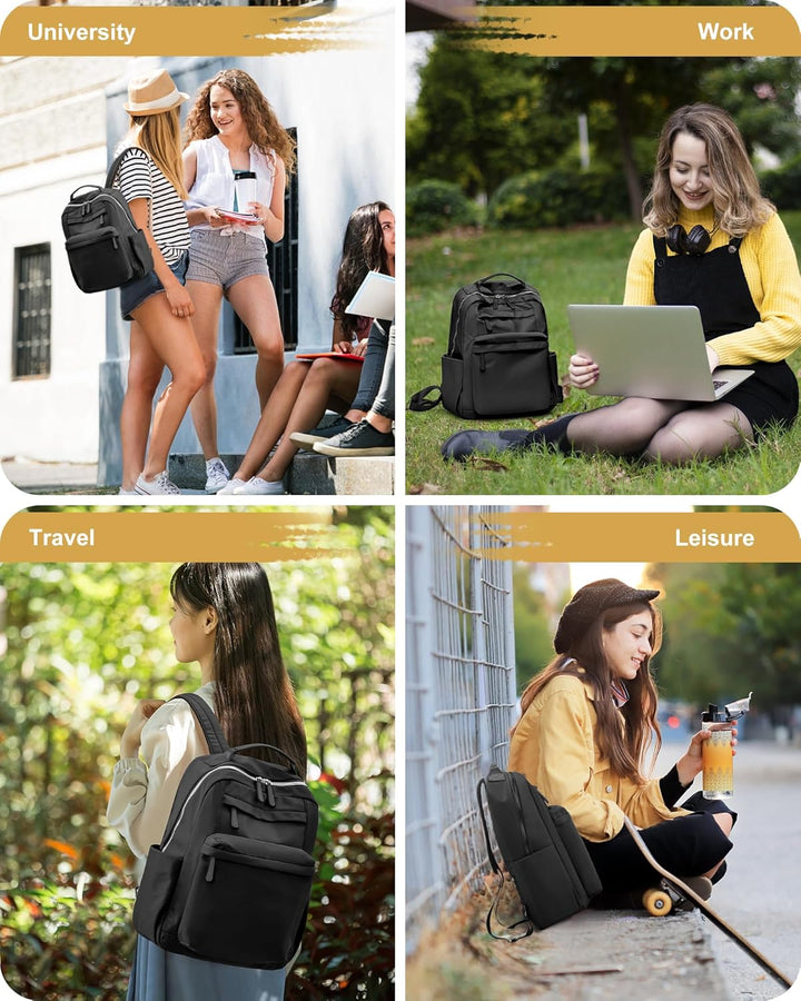Rucksack Damen, Laptop Cityrucksack Reiserucksack Handtasche Lässig Rucksack Wasserdicht Elegant Cas