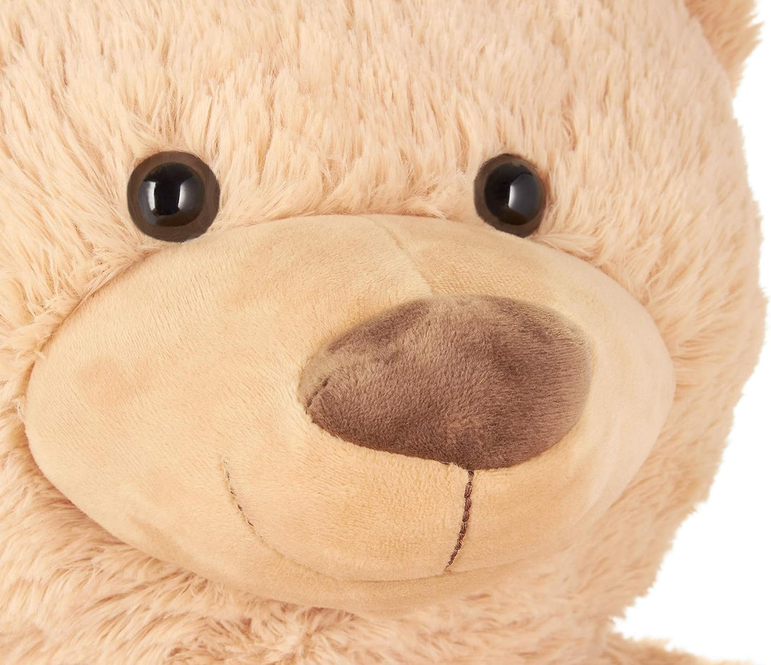 BRUBAKER XXL Teddybär 100 cm gross - Beige - Stofftier Plüschtier Kuscheltier, Beige