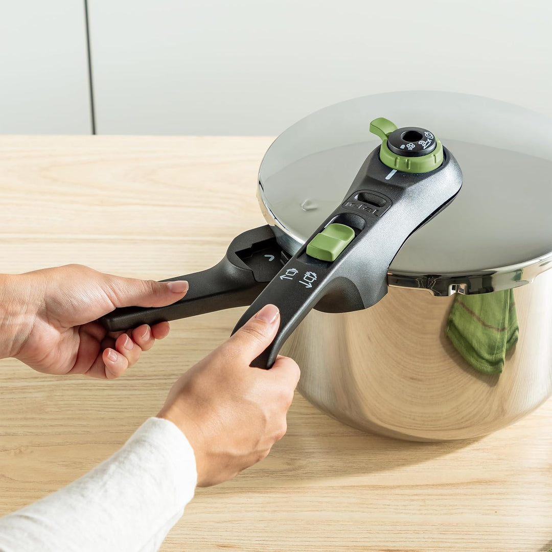 Tefal P2580702 Secure Trendy Schnellkochtopf 6 L mit Korb | 2-Stufen-Garregler: Intensivstufe 117°C,