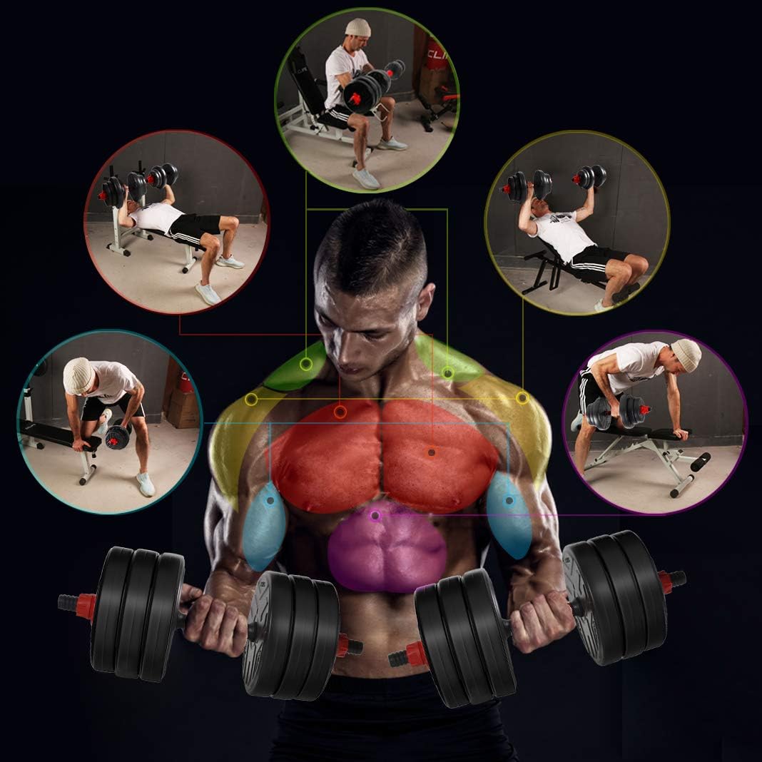 CCLIFE Hanteln Set 2er Kurzhanteln 20 30 40kg Hantelset professionell Dumbbell ohne Verbindungsstahl