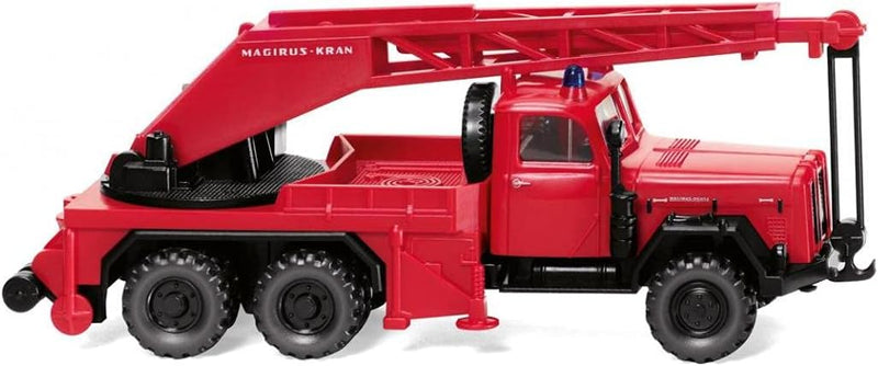 Wiking WK086149 86149 086149 H0 Magirus Deutz Uranus Feuerwehr-Kranwagen KW 15, Rot