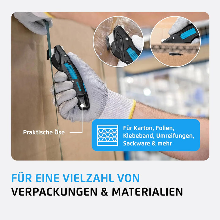 MARTOR Sicherheitsmesser, Verdeckte Klinge, SECUMAX 370, Profi Cuttermesser, Vergrösserbare Schnittt