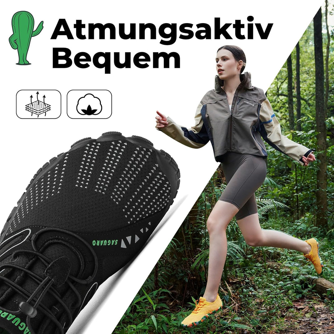 SAGUARO Unisex Barfussschuhe Outdoor Barfuss Traillaufschuhe Zehenschuhe mit Zero-Drop Solhe Gr.36-4