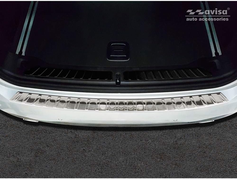 Avisa Schwarz Edelstahl Heckstossstangenschutz kompatibel mit Volvo XC60 II 2017-2021- & FL 2021- in