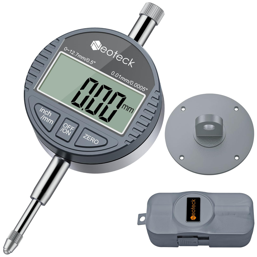 Neoteck Digitales Messuhr 0,01/0.0005 '' Digitales Messsonden-Messinstrument Messbereich 0-12,7 mm /