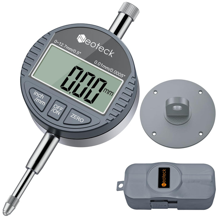 Neoteck Digitales Messuhr 0,01/0.0005 '' Digitales Messsonden-Messinstrument Messbereich 0-12,7 mm /