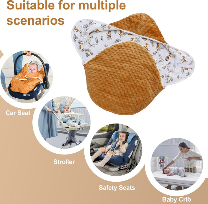 Einschlagdecke Babyschale für Buggy Universal Fusssack Babydecke Baumwolle Baby Pucksack für Kinderw