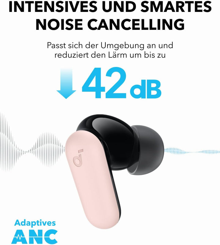 soundcore P30i by Anker Noise Cancelling Earbuds, smarte Geräuschunterdrückung, kraftvolle Bässe, 45