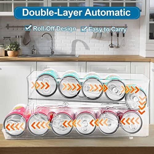 Kühlschrank Dosen Organizer 250 ml/330 ml Dosenspender Getränke Organizer, Foldable Dosenspender küh