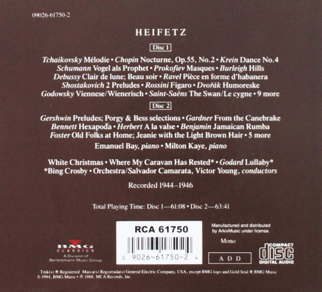 The Heifetz Collection Vol. 19: 51 Miniatures 1944-1946, Audio-CD