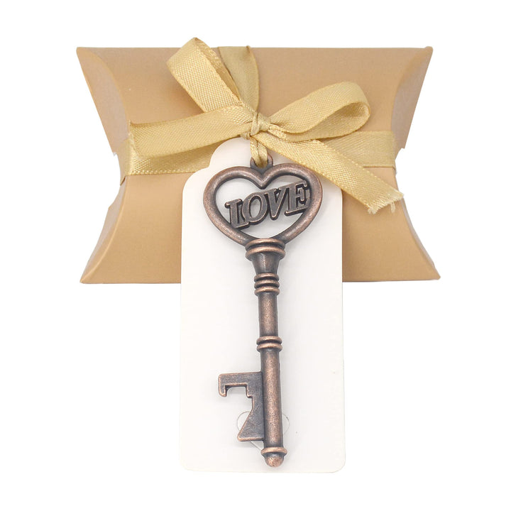 Makhry 50 Stück Schlüssel Flaschenöffner Hochzeit Herz Vintage Rustikal Hochzeitsgeschenke Souvenir