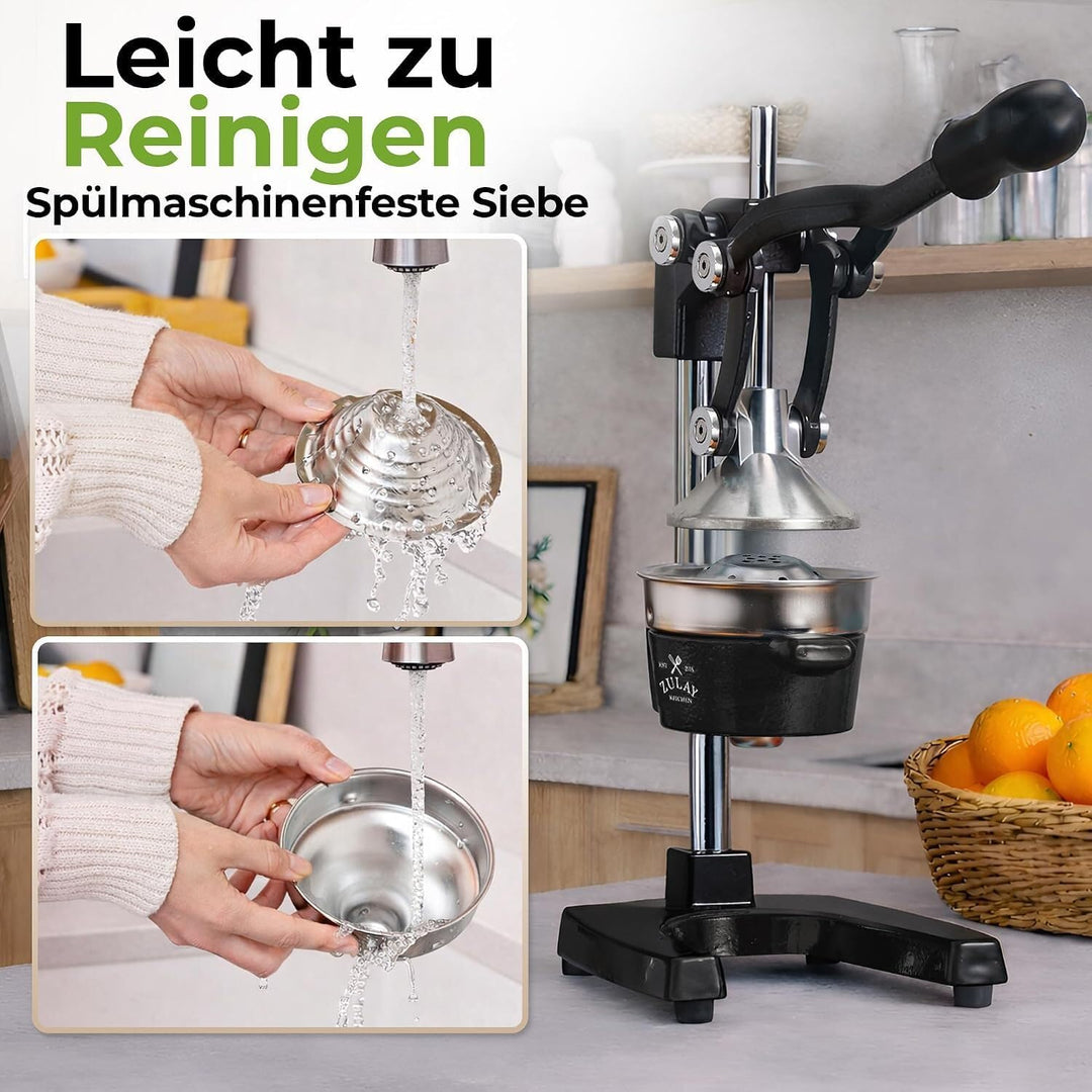 Zulay Kitchen professionelle zitruspresse - manuelle zitruspresse und orange squeezer - metall lemon