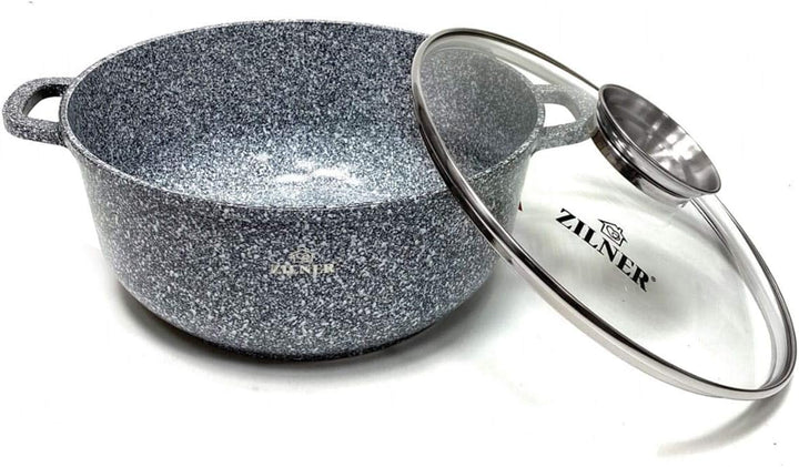 6-tlg Granit Kochtopfset Topfset Geschirrset Marmorbeschichtung ZILNER ZL-7088