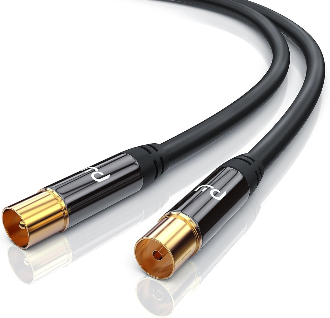 CSL - 10m Antennenkabel 8k 4k HDTV 135dB 75 Ohm - Premium Koaxialkabel - FullHD 4k UHD - DVB-T und D