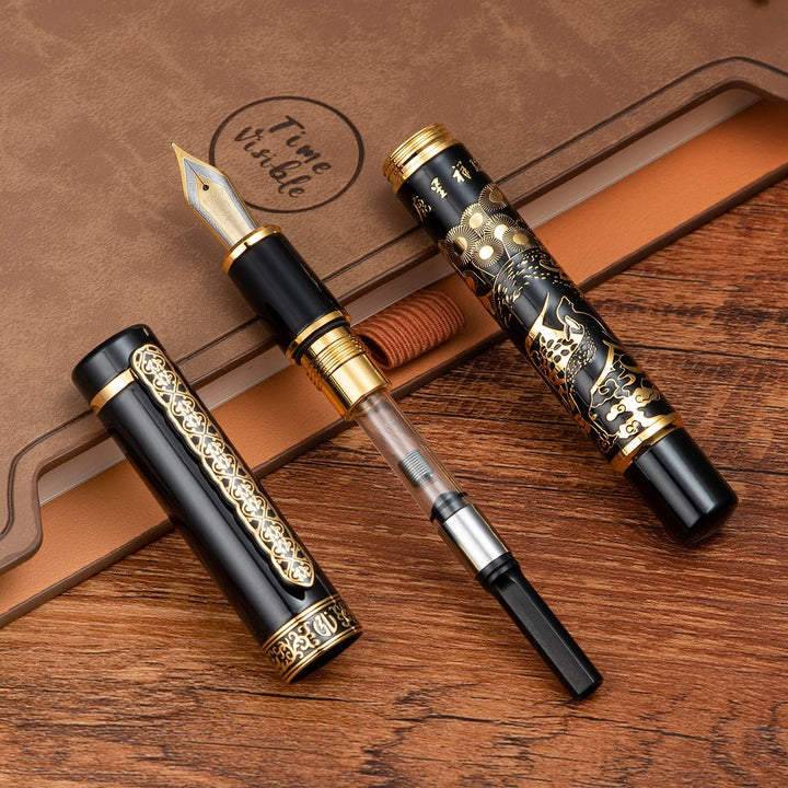 erofa Hongdian 8037 Chinesischer klassischer Füllfederhalter, Iridum extra feine Goldfeder mit chine