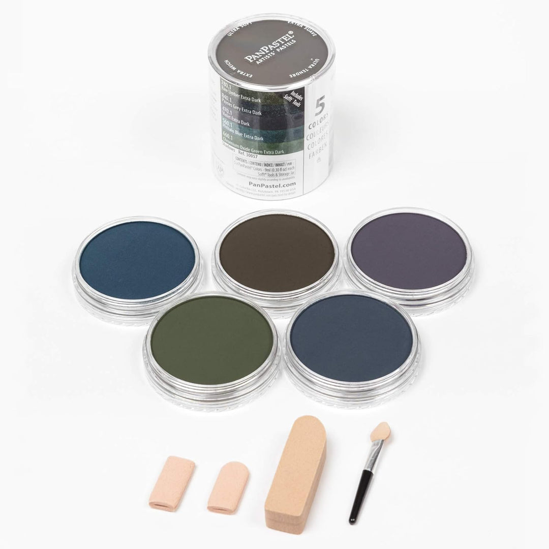 PanPastel Pastellfarben-Set mit 5 Farben, extra dunkle Schattierungen