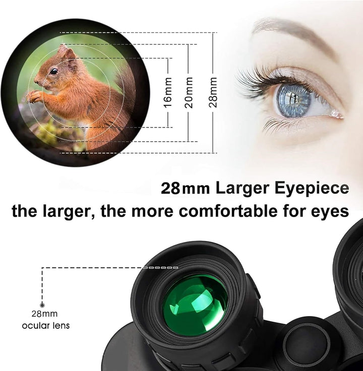 Fernglas 12x50, Fernrohr Erwachsene, BAK4 Prism FMC Fernglas, HD Ferngläser wasserdicht für Vogelbeo