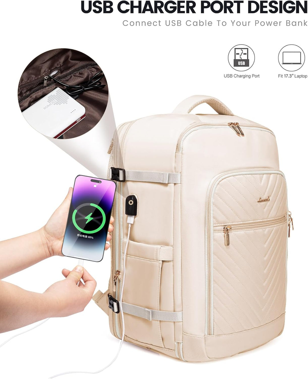 LOVEVOOK Reiserucksack Damen Handgepäck Rucksack Flugzeug Erweiterbar Travel Backpack Women mit Kult