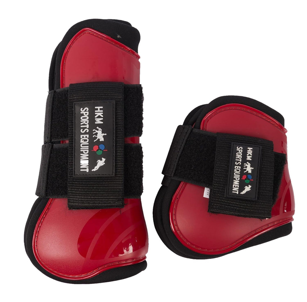 HKM 8566 Springgamaschen und Streichkappen 4er Set, gefüttert, Pony Cob Full Pony Violett/Schwarz, P