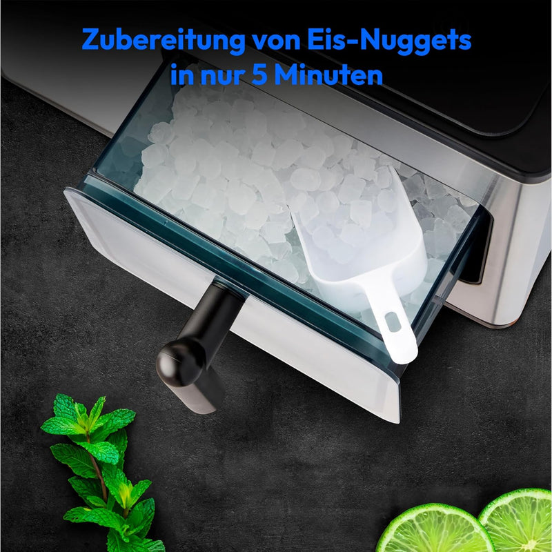 MEDION Eiswürfelmaschine (Nugget Eiswürfel, Crushed Ice, perfekt für Getränke & Cocktails, 2 Liter T