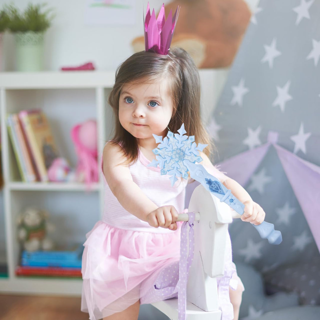 Gadpiparty Leuchtendergefrorenerschneeflocken-Zauberstabfürkinder Rotierendespielzeugprinzessin Sens