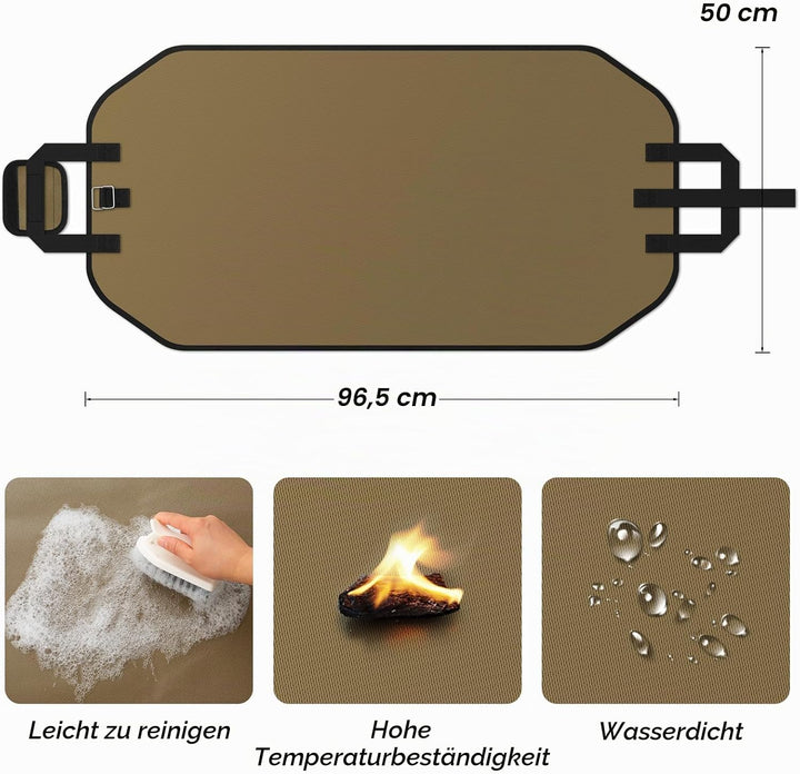 Brennholztasche und feuerfeste Kaminmatte, tolles Geschenk für die Hütte, grosse Brennholz-Tragetasc
