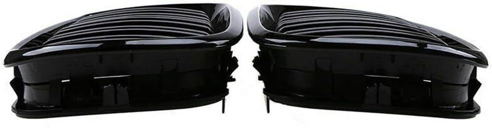 Ricoy Schwarz Glänzend Doppelsteg Niere vordere Stossstange Kühlergrill Für E46 3 Series 4 DOOR 4D 2