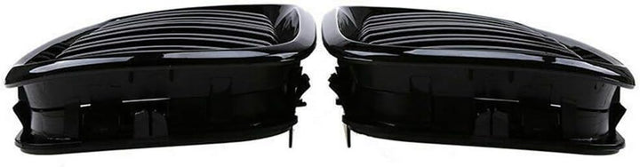 Ricoy Schwarz Glänzend Doppelsteg Niere vordere Stossstange Kühlergrill Für E46 3 Series 4 DOOR 4D 2
