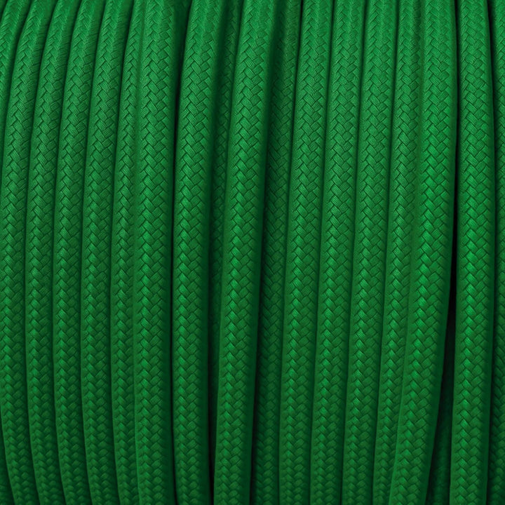 smartect Textilkabel Grün, 50 Meter Vintage Lampenkabel Stoff, 3-Adrig (3 x 0.75 mm²) Stromkabel Tex