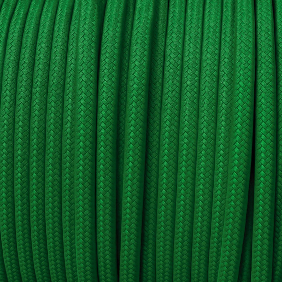 smartect Textilkabel 3-Adrig (3 x 0.75 mm²) Grün, 10 Meter | Vintage Lampenkabel Stoff, Stromkabel t