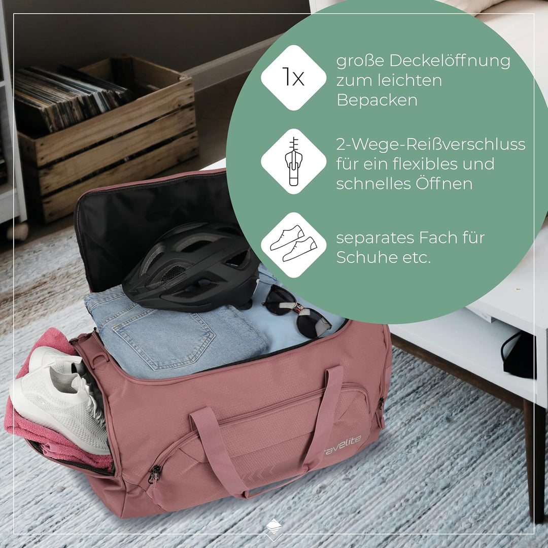 travelite grosse Reisetasche Grösse L, Gepäck Serie KICK OFF: Praktische Reisetasche für Urlaub und