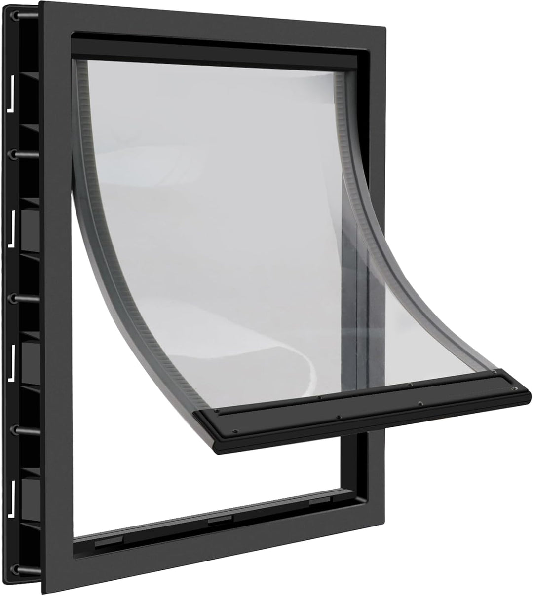 CEESC Grosse Hundeklappe mit weicher, transparenter Magnetklappe und einrastbarer Verschlussplatte,