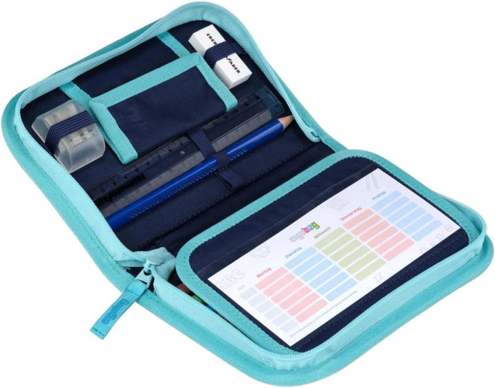 ergobag Federmäppchen Set 22-teilig, Lyra Buntstifte, Stundenplan-Fach, Kleingeld Fach, Lineal Mondz