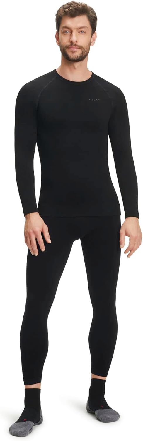 FALKE Herren Baselayer-Hose Maximum Warm Long M Ti Funktionsmaterial Schnelltrocknend 1 Stück S Schw