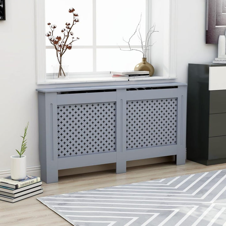 Wohnzimmer Heizkörperabdeckung 152x19x81.5 cm MDF Heizkörper Verkleidung Abdeckung Dekorative Wabenm